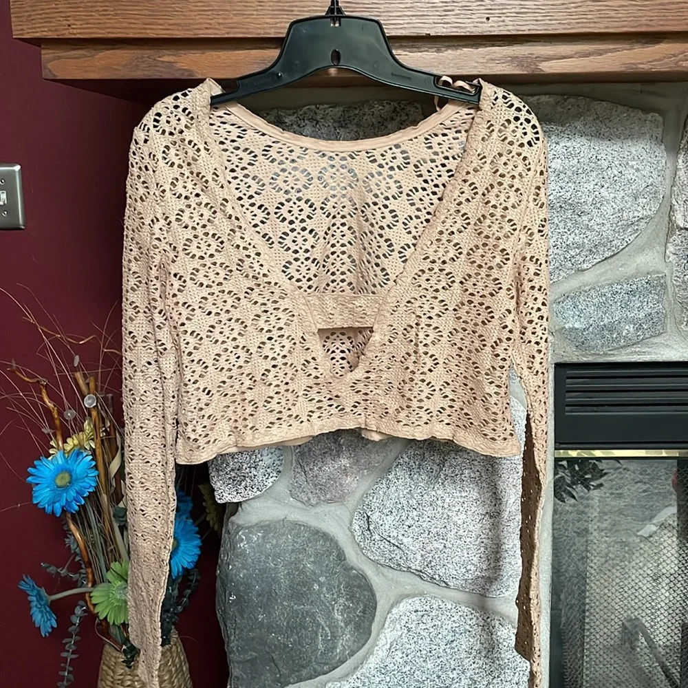 Free People Beach Eyelet Top